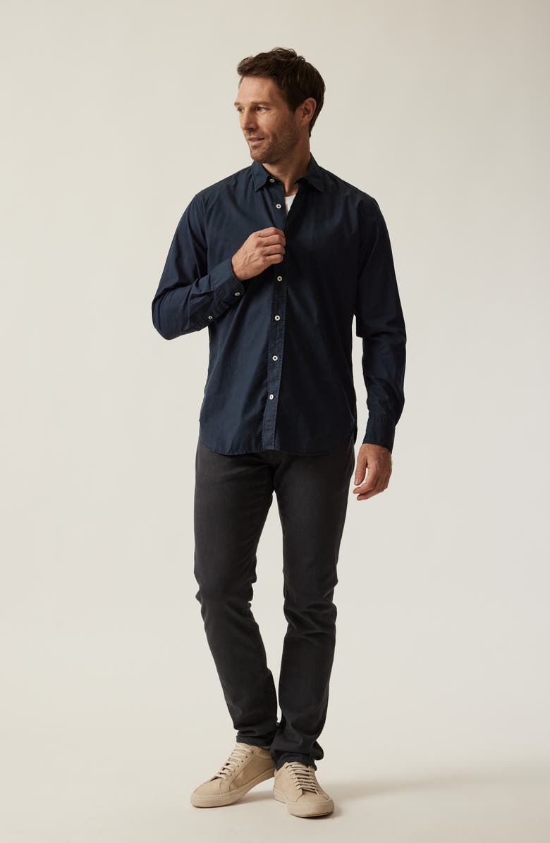 34 Heritage Luxe Twill Button-Up Shirt, Alternate, color, Dress Blues