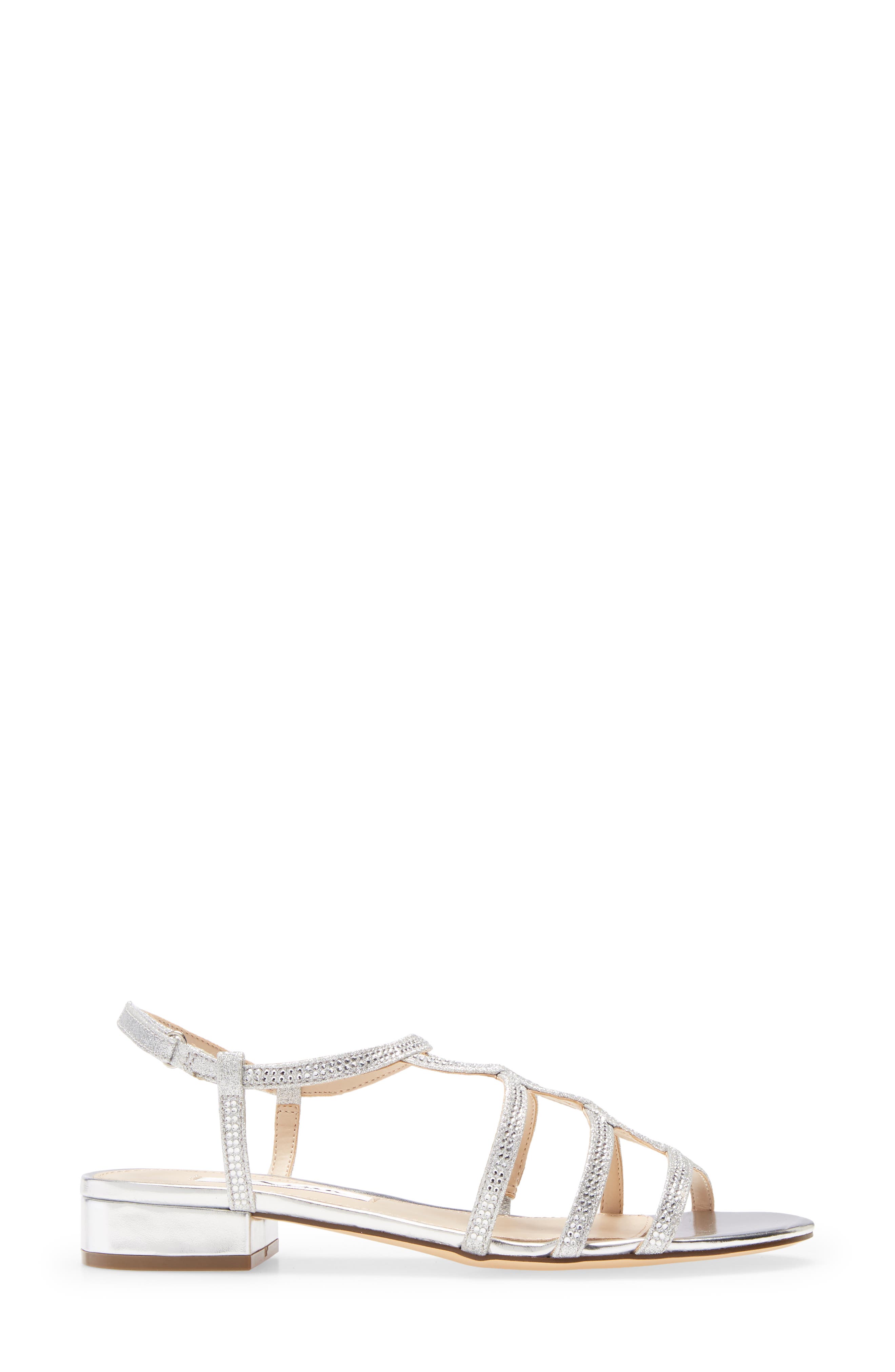 Nina Stefan Crystal Embellished Slingback Sandal, Alternate, color, 