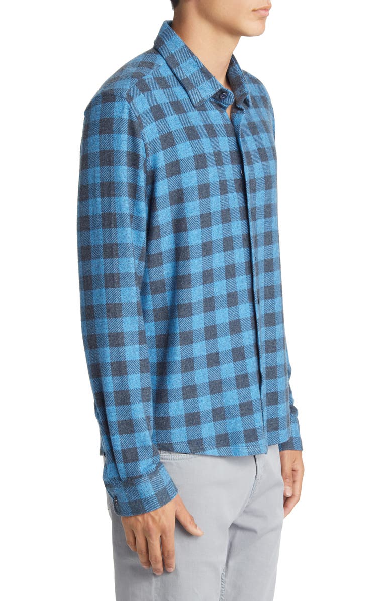 Stone Rose Dry Touch<sup>®</sup> Performance Buffalo Check Fleece Button-Up Shirt, Alternate, color, 
