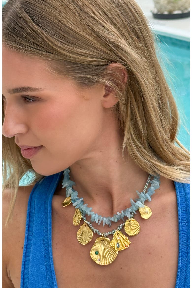 Mallorca Layered Necklace, Alternate, color, MULTI/ GOLD