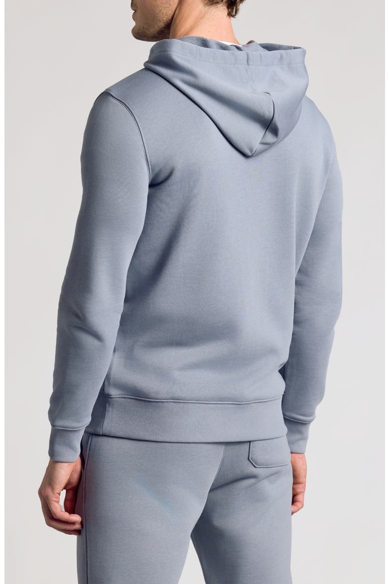 Fleece Zip Hoodie, Alternate, color, DUSTY BLUE