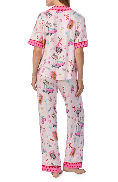Room Service Pjs Print Pajamas In Pink