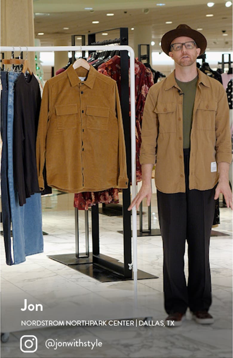 Colins Stretch Corduroy Overshirt, sales video thumbnail