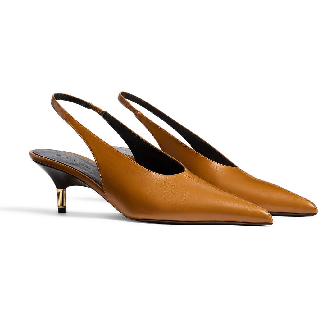 Khaite Bella Kitten Heel Slingback Pump in Cuoio at Nordstrom, Size 39
