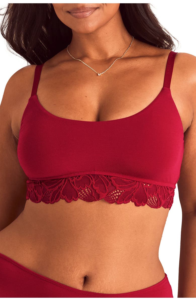 Adore Me Shiloh Contour Bralette Bra, Main, color, Dark Red