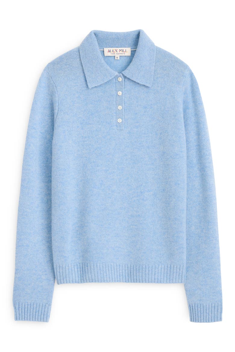 Alice Cashmere Polo Sweater, Alternate, color, FROST BLUE