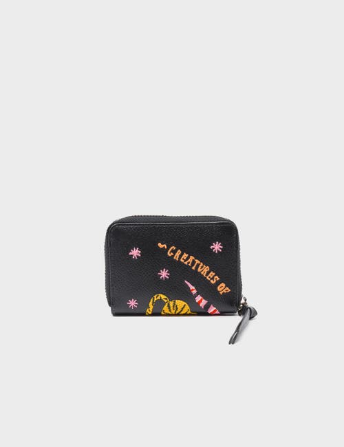 Min & Mon Frodo Leather Zip Around Wallet In Black