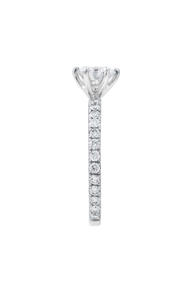 Freya 14K White Gold Round Cut Lab Grown Diamond Solitaire Engagement Ring - 1.25 ctw, Alternate, color, 14K White Gold