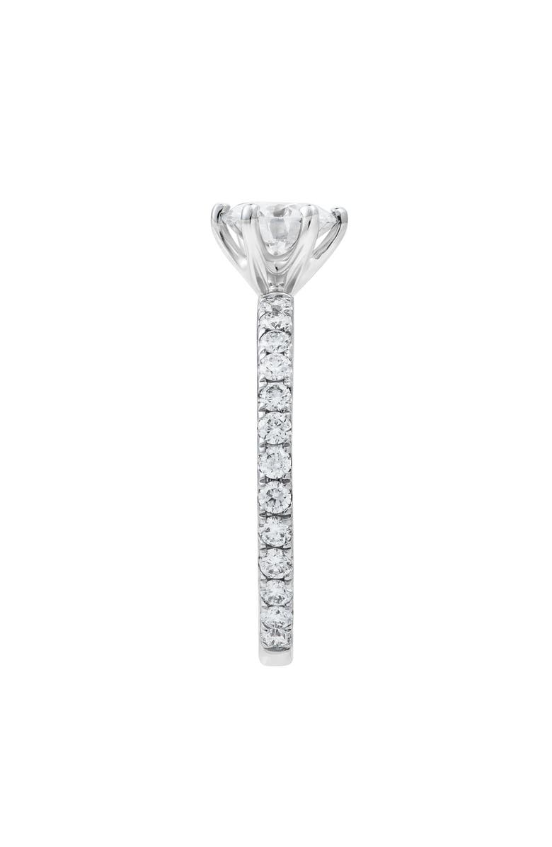 LuvMyJewelry Freya 14K White Gold Round Cut Lab Grown Diamond Solitaire Engagement Ring - 1.25 ctw, Alternate, color, 14K White Gold