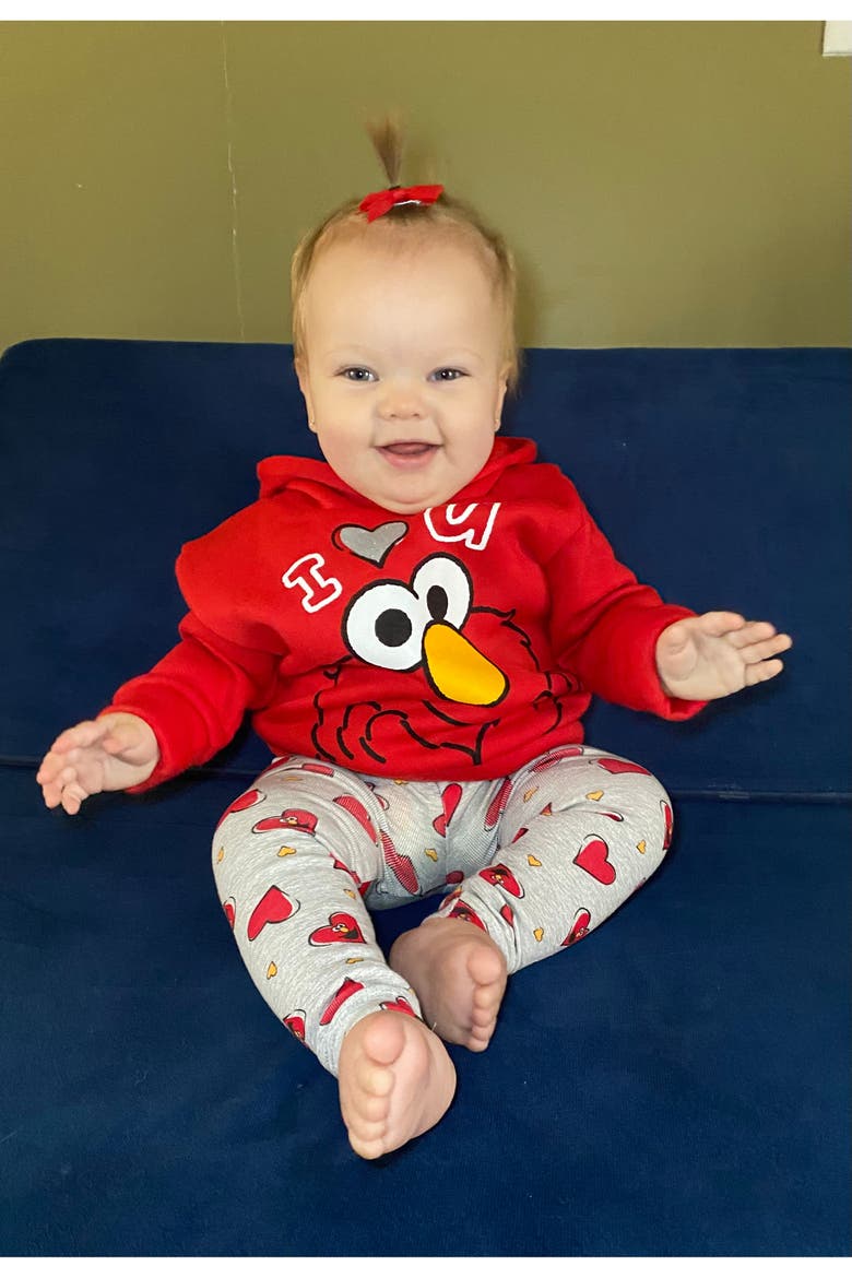 2-Piece Fleece Hoodie and Leggings Set, Alternate, color, Red Elmo