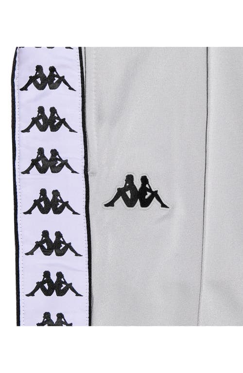 Kappa 222 Banda Rastoria Slim Fit Tricot Joggers In Grey/white/black