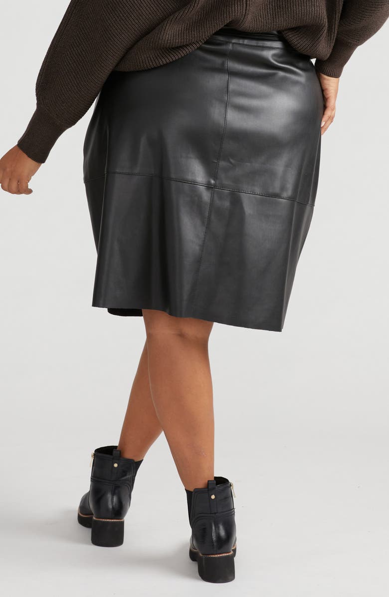 Universal Standard Marley Faux Leather Midi Pencil Skirt, Alternate, color,