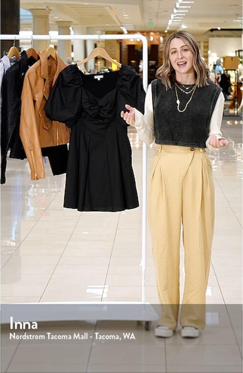 Cutout Puff Sleeve Dress, sales video thumbnail