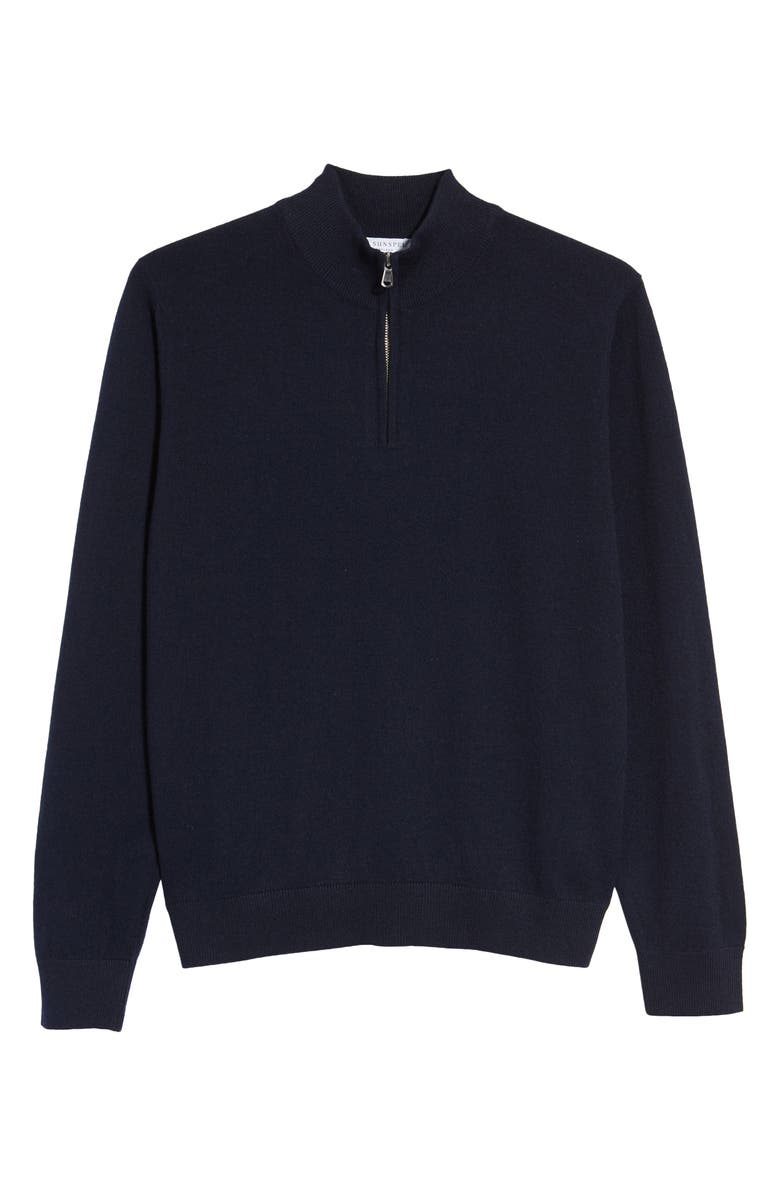 Sunspel Half Zip Cashmere Sweater, Alternate, color, 