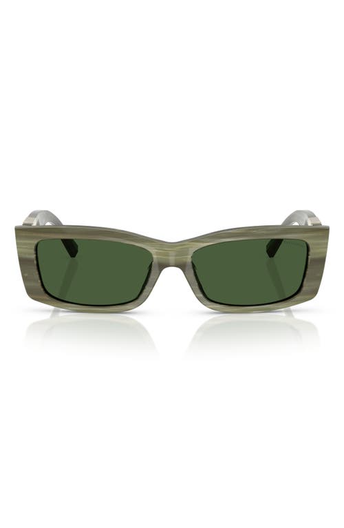Tiffany & Co . 54mm Rectangular Sunglasses In Green