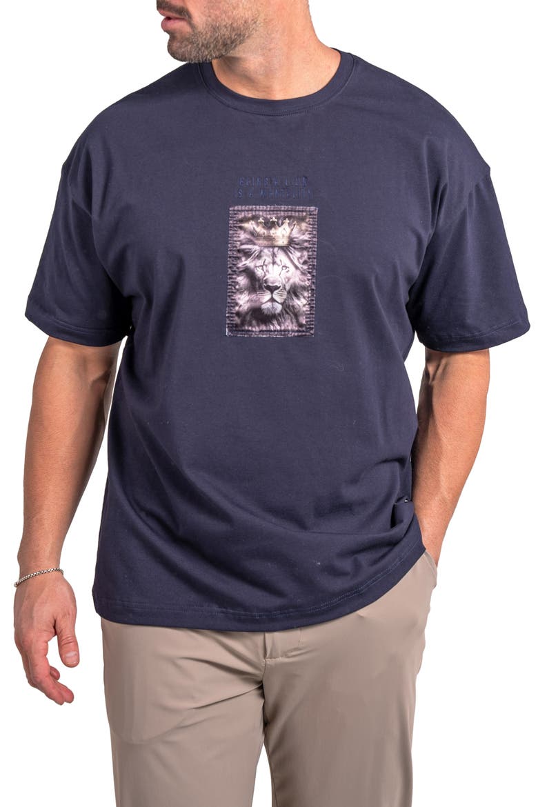 Ascension Being Appliqué Cotton Graphic T-Shirt, Alternate, color, BLACK