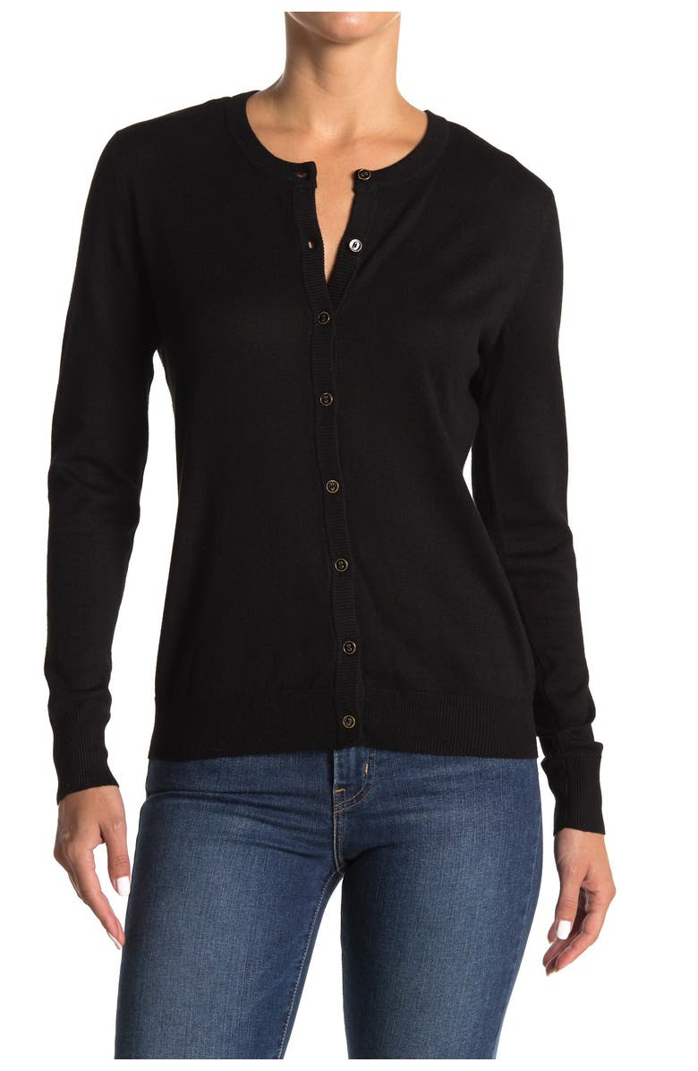 BY DESIGN Lightweight Garden Cardigan, Main, color, Black