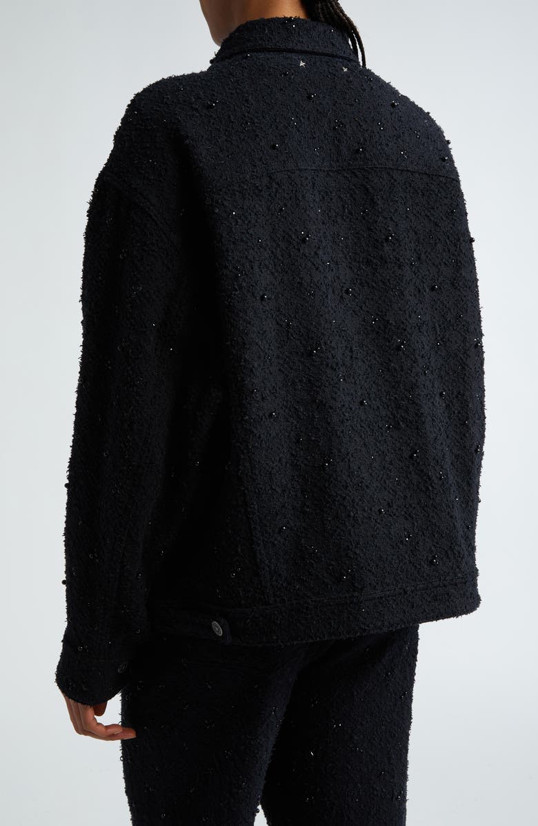 Golden Goose Journey Beaded Laser Cut Bouclé Trucker Jacket, Alternate, color,