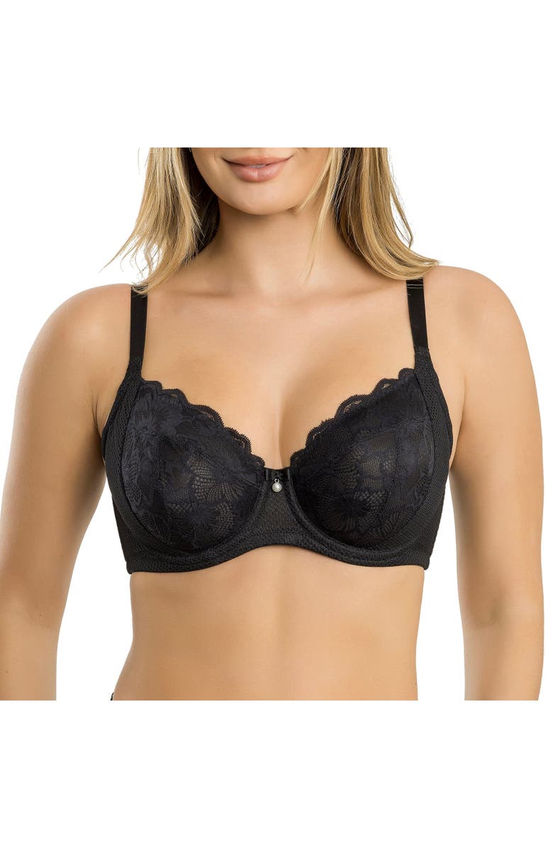 Parfait Luxlacy Full Coverage Sweetheart Unlined Wire Bra, Main, color, Black