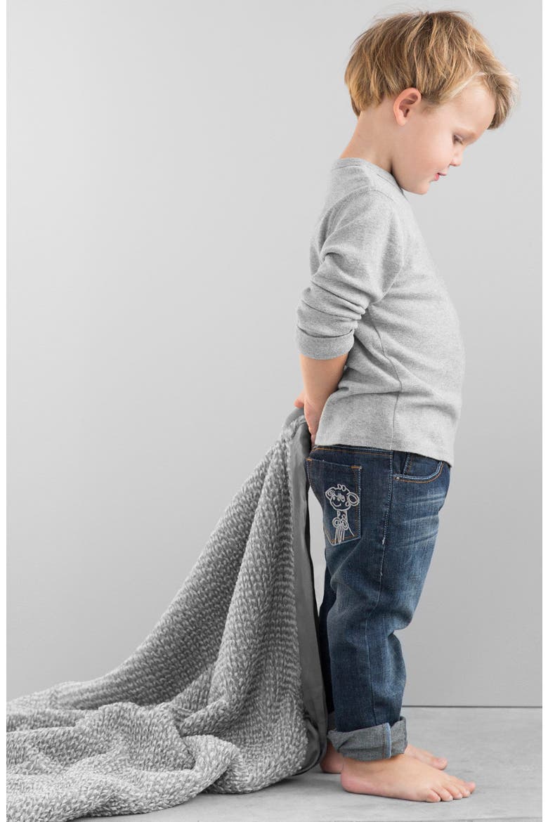 Luxe Herringbone Blanket, Alternate, color, CHARCOAL
