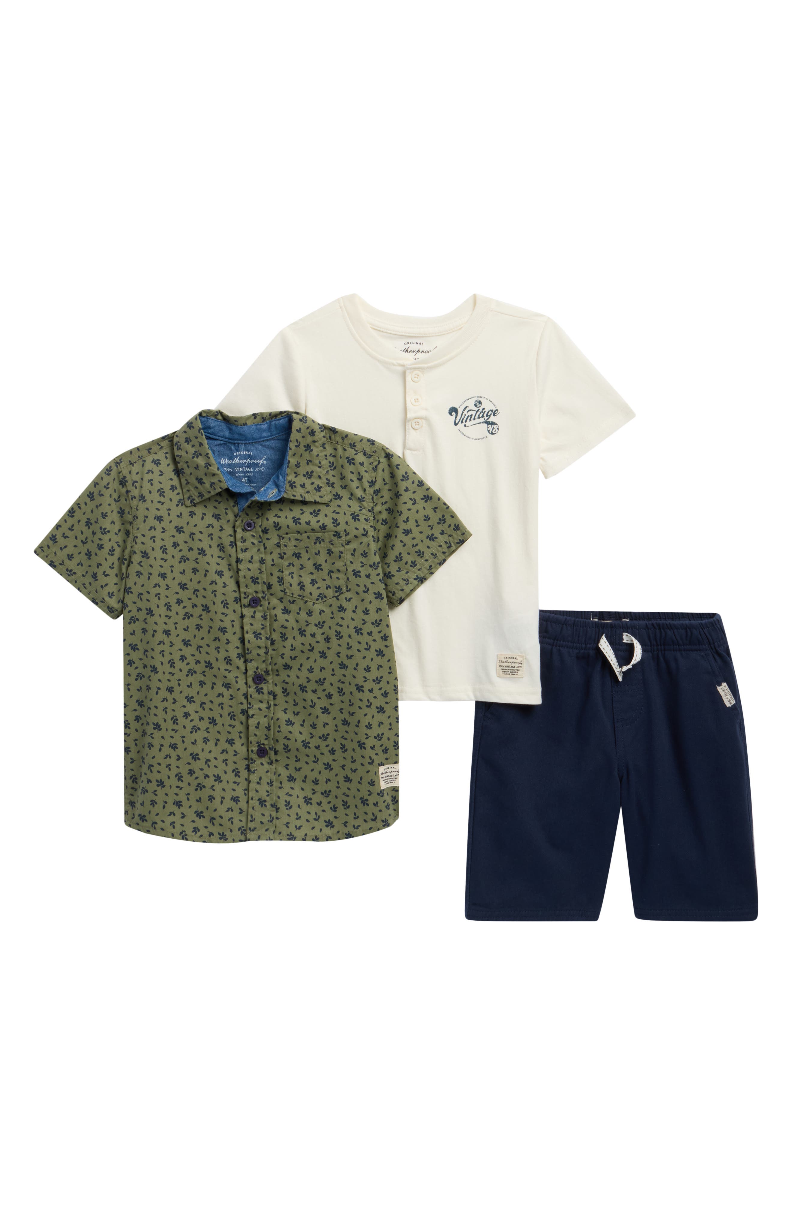 Weatherproof® Shirt & Shorts Three-Piece Set