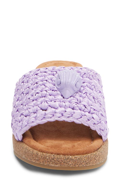 Kurt Geiger London Eagle Crocheted Slide Sandal In Purple