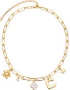 Adornia Initial Charm Pendant Necklace