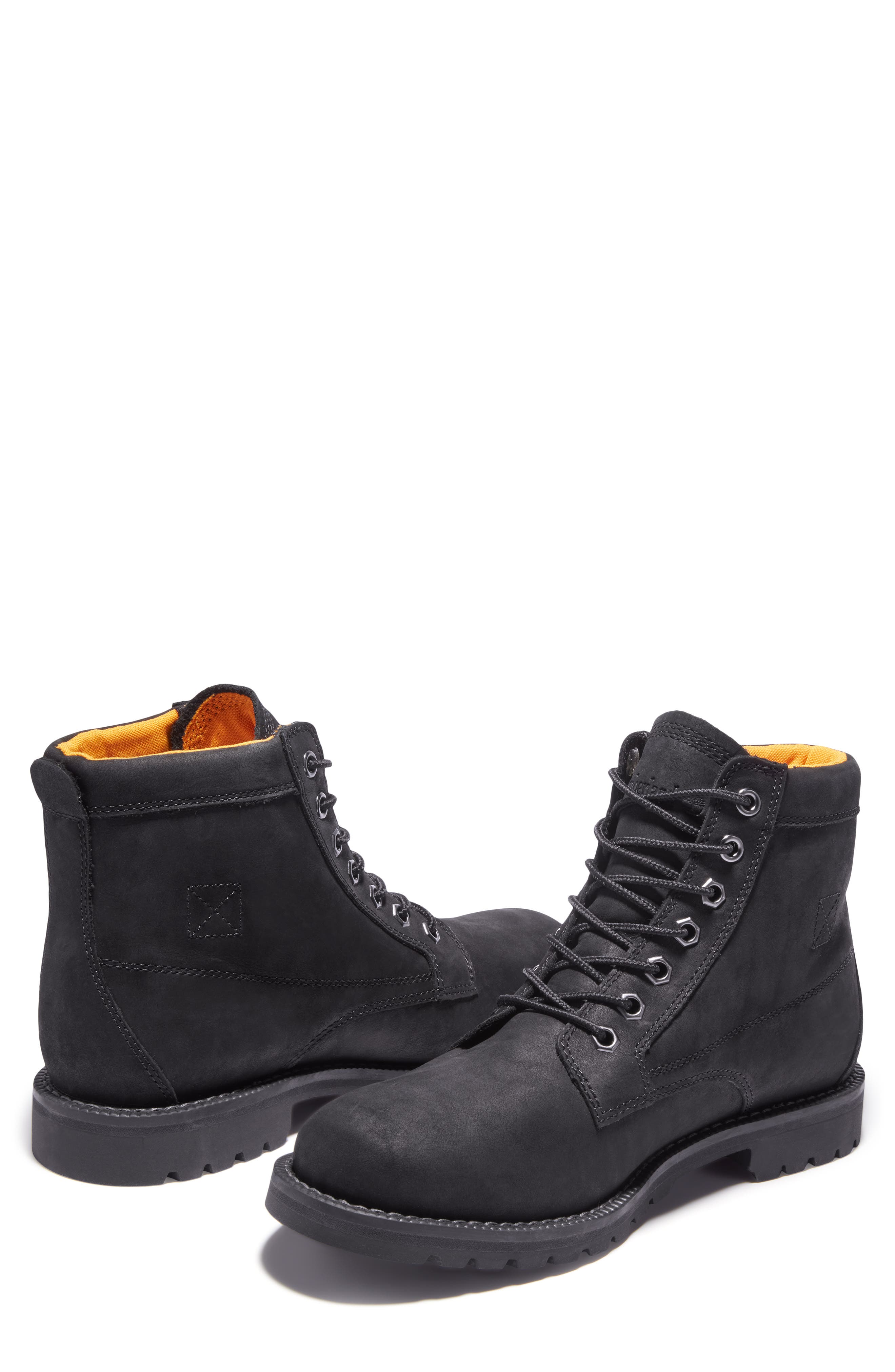 Timberland Redwood Falls Waterproof Moc Toe Boot, Alternate, color, Jet Black