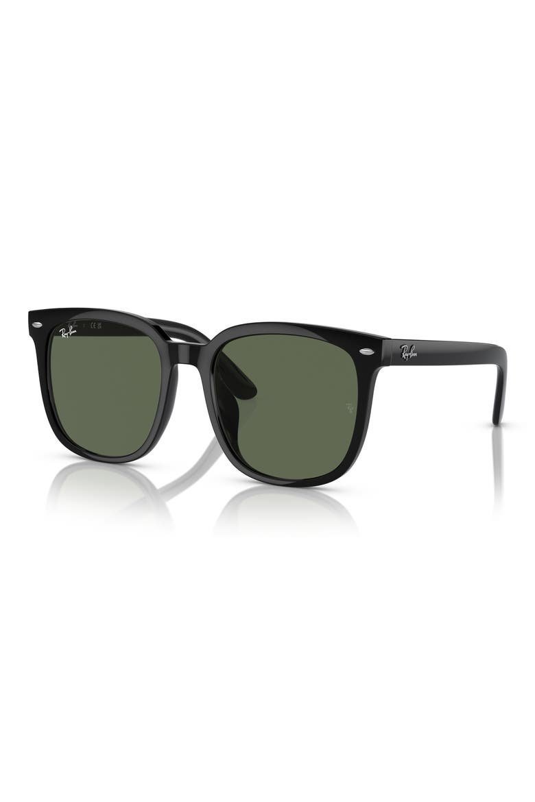 55mm Square Sunglasses, Alternate, color, BLACK