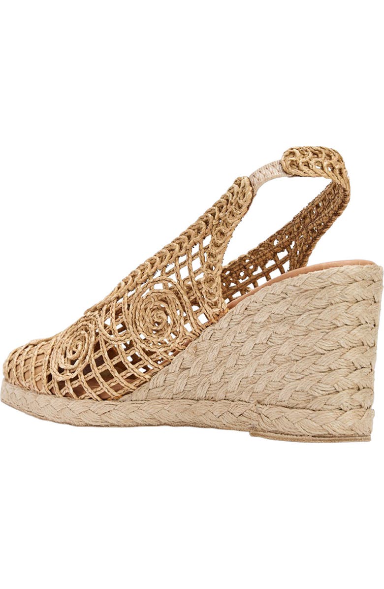André Assous Pamala Slingback Wedge Pump, Alternate, color, Natural Raffia