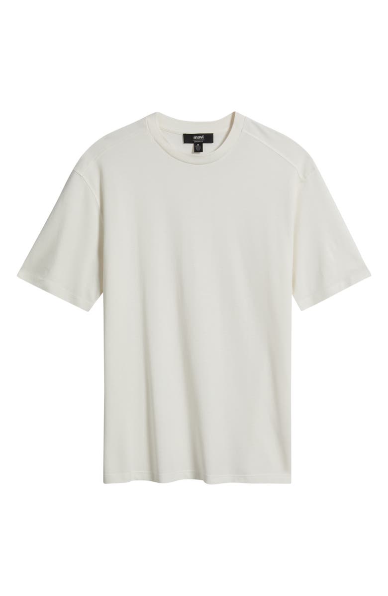 Mavi Jeans Cotton Blend Piqué T-Shirt, Main, color, Antique White