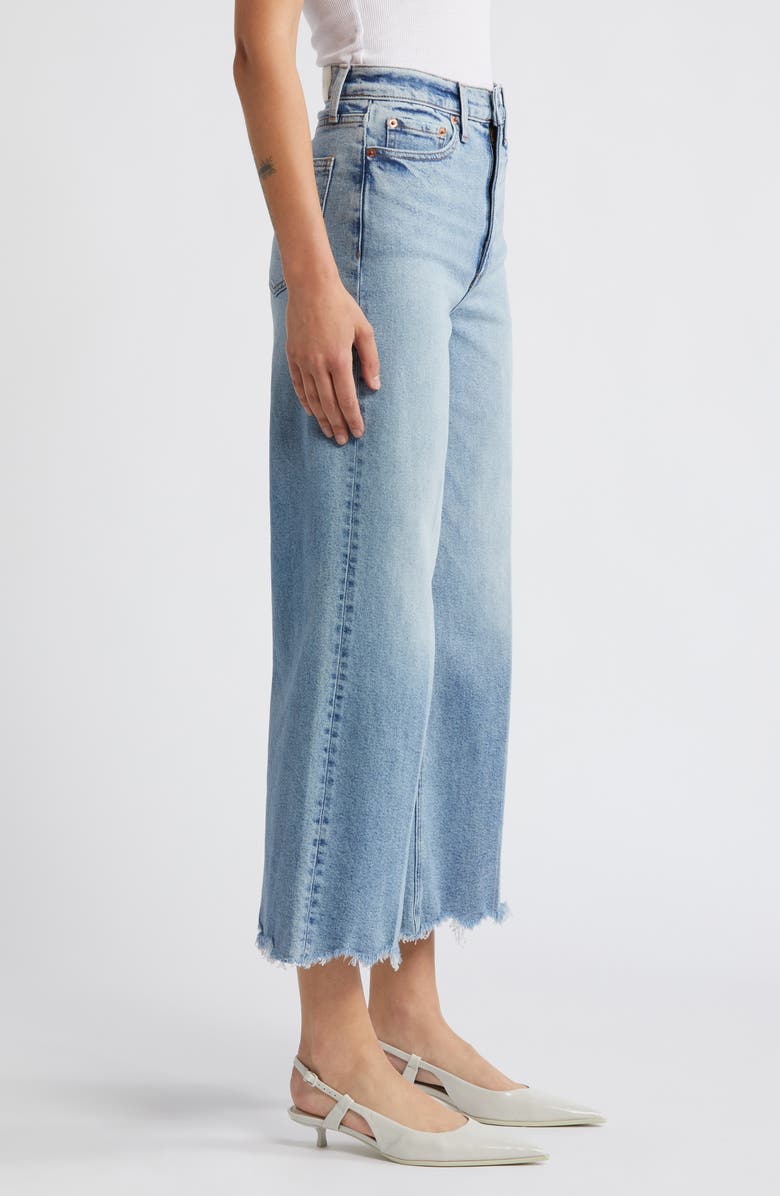 Pistola Lana Raw Hem Ankle Wide Leg Jeans, Alternate, color, Villa