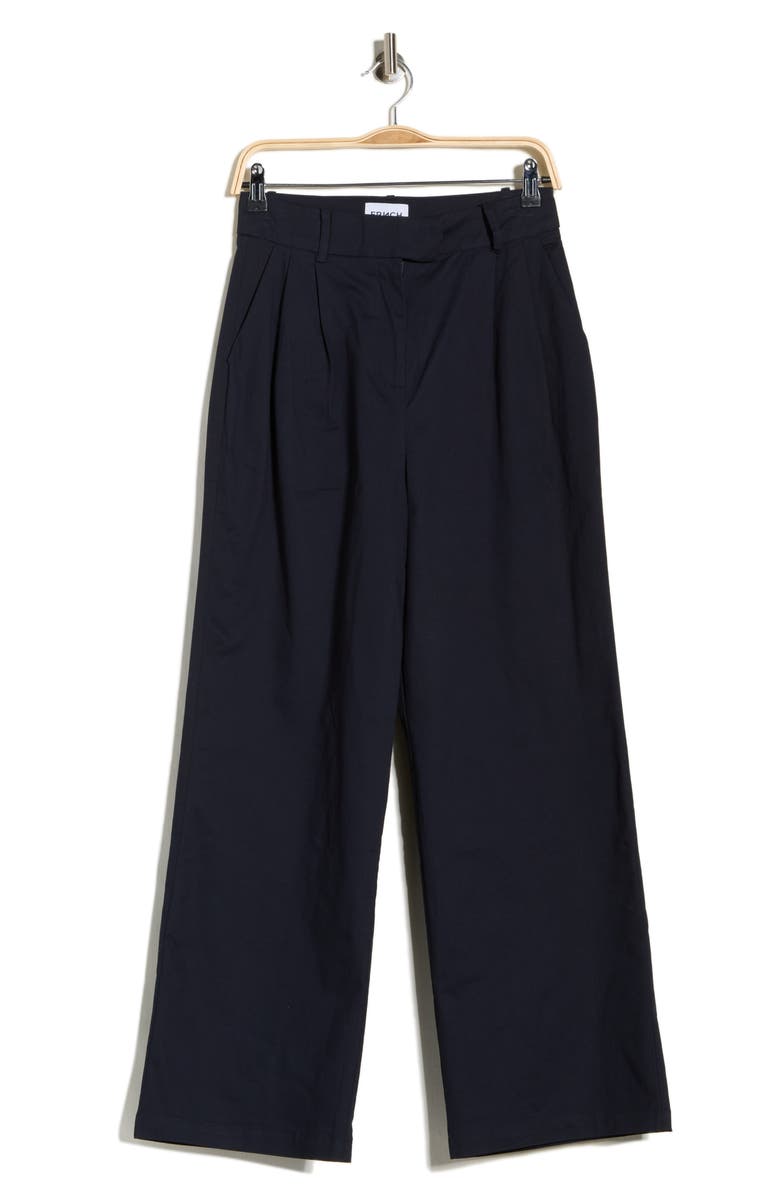 FRNCH Albane Woven Wide Leg Pants, Alternate, color, Bleu Marine