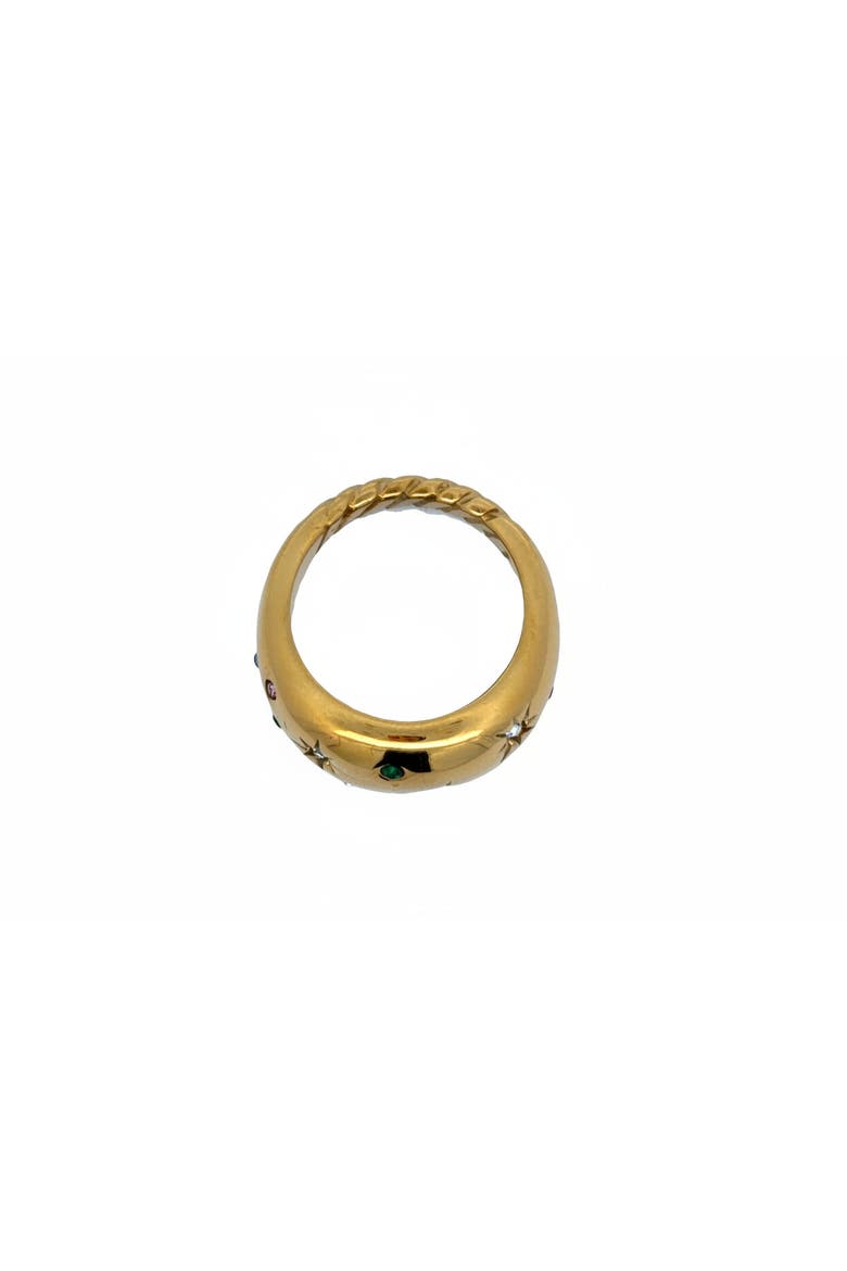 Star Accent Statement Ring, Alternate, color, yellow