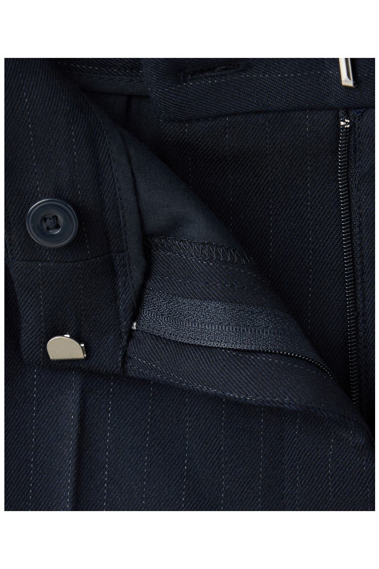 Pinstripe Straight Leg Pants, Alternate, color, NAVY