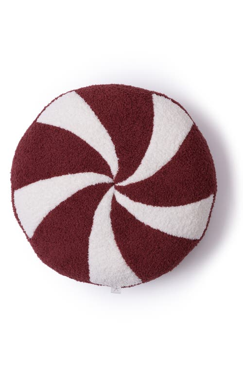 Barefoot Dreams Cozychic® Peppermint Accent Pillow In Burgundy
