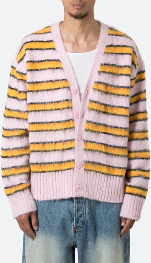 Tシャツ・カットソー HUECLOSET Mohair Striped Cardigan (2color) SE256 yoke brushed mohair striped cardigan — yoke studio