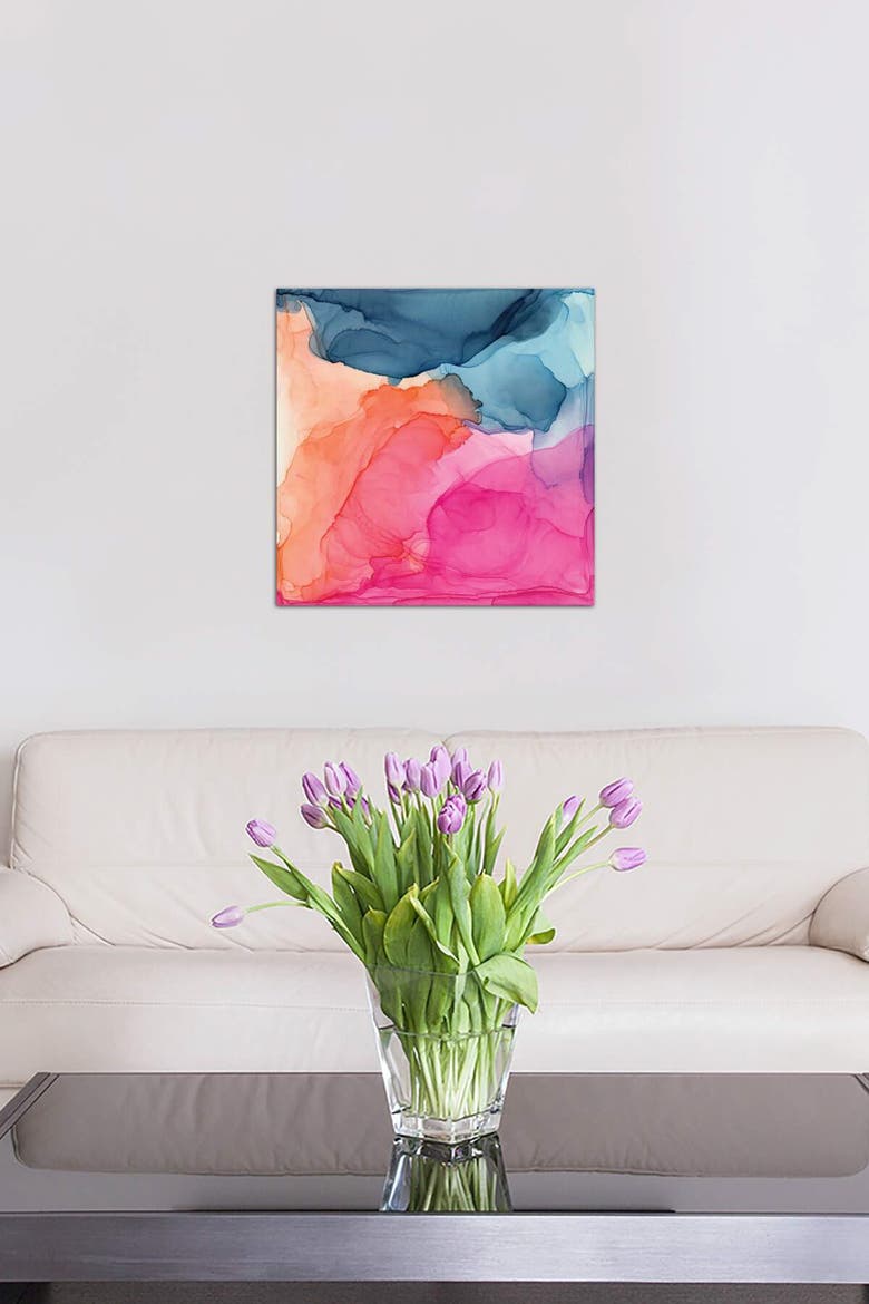 Tropical Bliss Abstract by Elizabeth Karlson Canvas Wall Art 18" x 18", Main, color, MULTI