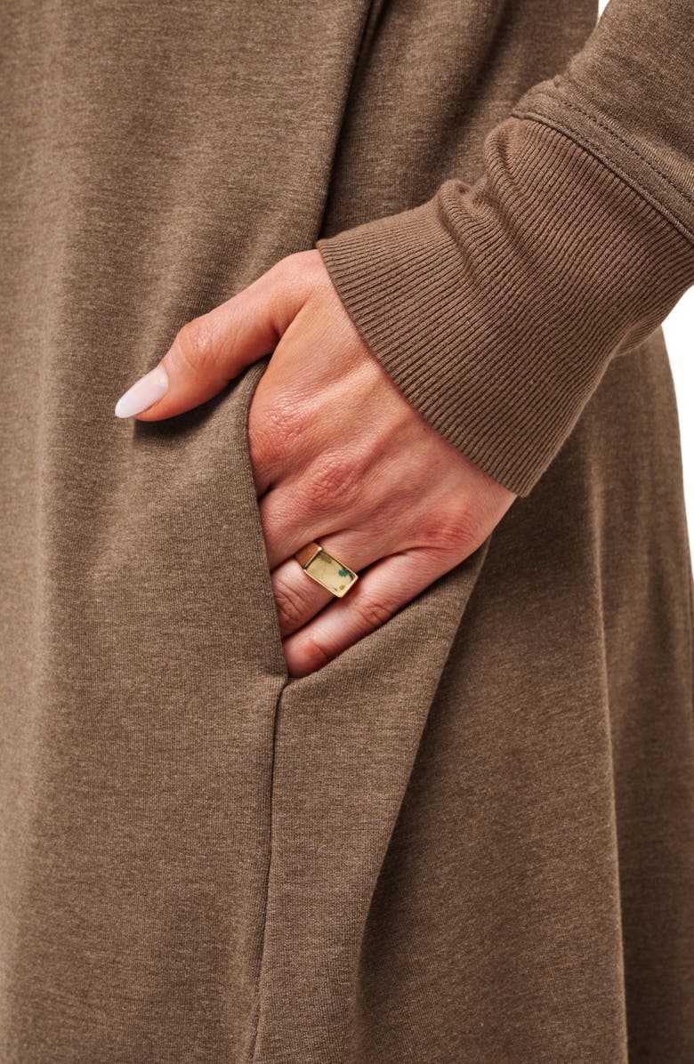 TravisMathew Resort Use Long Cardigan, Alternate, color, Heather Cocoa Brown