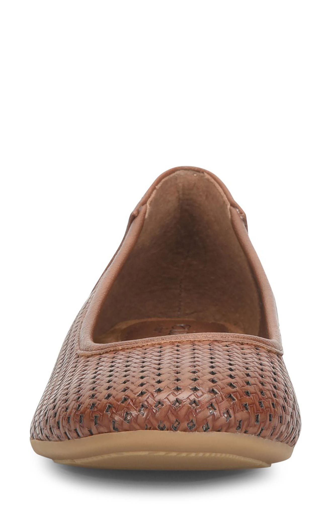 EUROSOFT Tamika Laser Cut Flat, Alternate, color, Brown/ Cognac