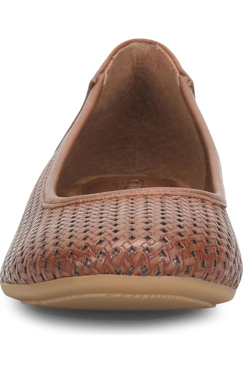 EUROSOFT Tamika Laser Cut Flat, Alternate, color, Brown/ Cognac