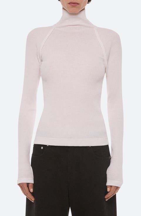 Layered Rib Turtleneck Top