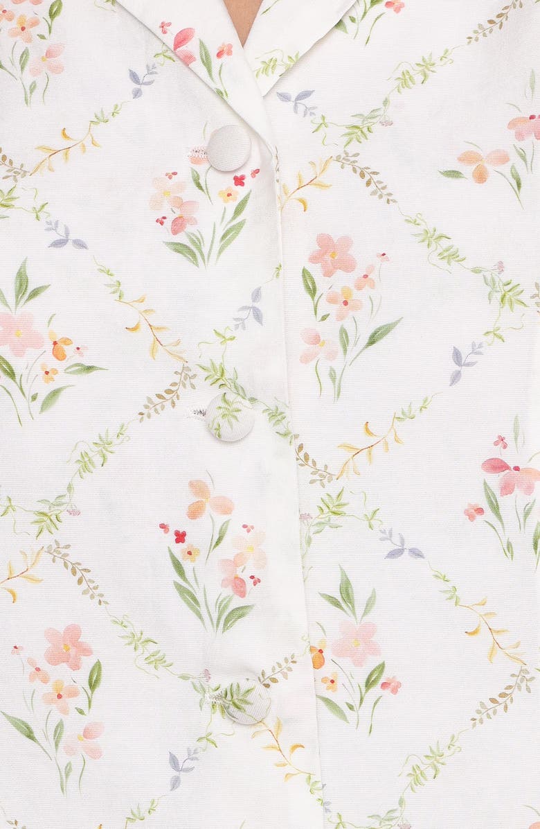 Petal & Pup Steele Button Front Top, Alternate, color, White Vintage Floral