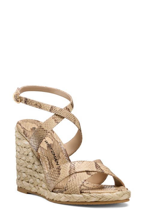 Alyssa Ankle Strap Wedge Sandal (Women)
