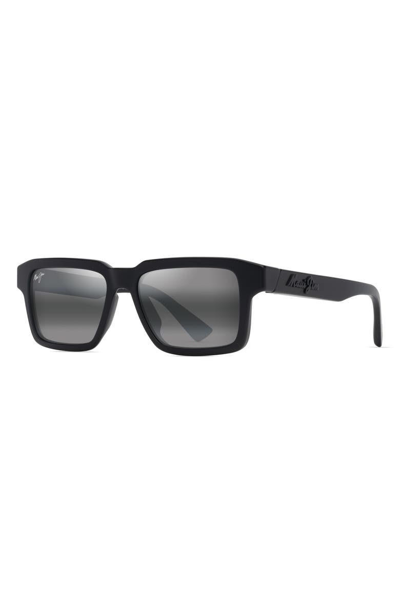 Maui Jim Kahiko 53mm PolarizedPlus2<sup>®</sup> Gradient Square Sunglasses, Alternate, color, Matte Black