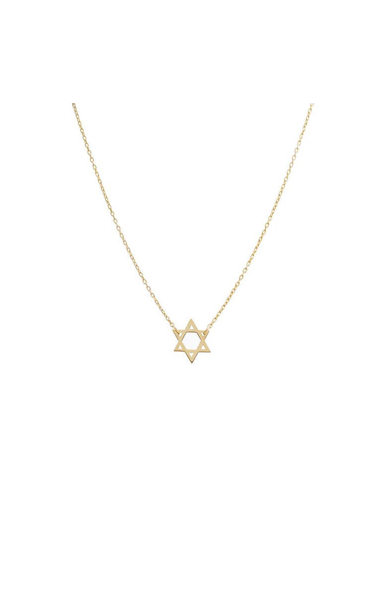 BY ADINA EDEN Solid Star of David Necklace 14K, Main, color, 