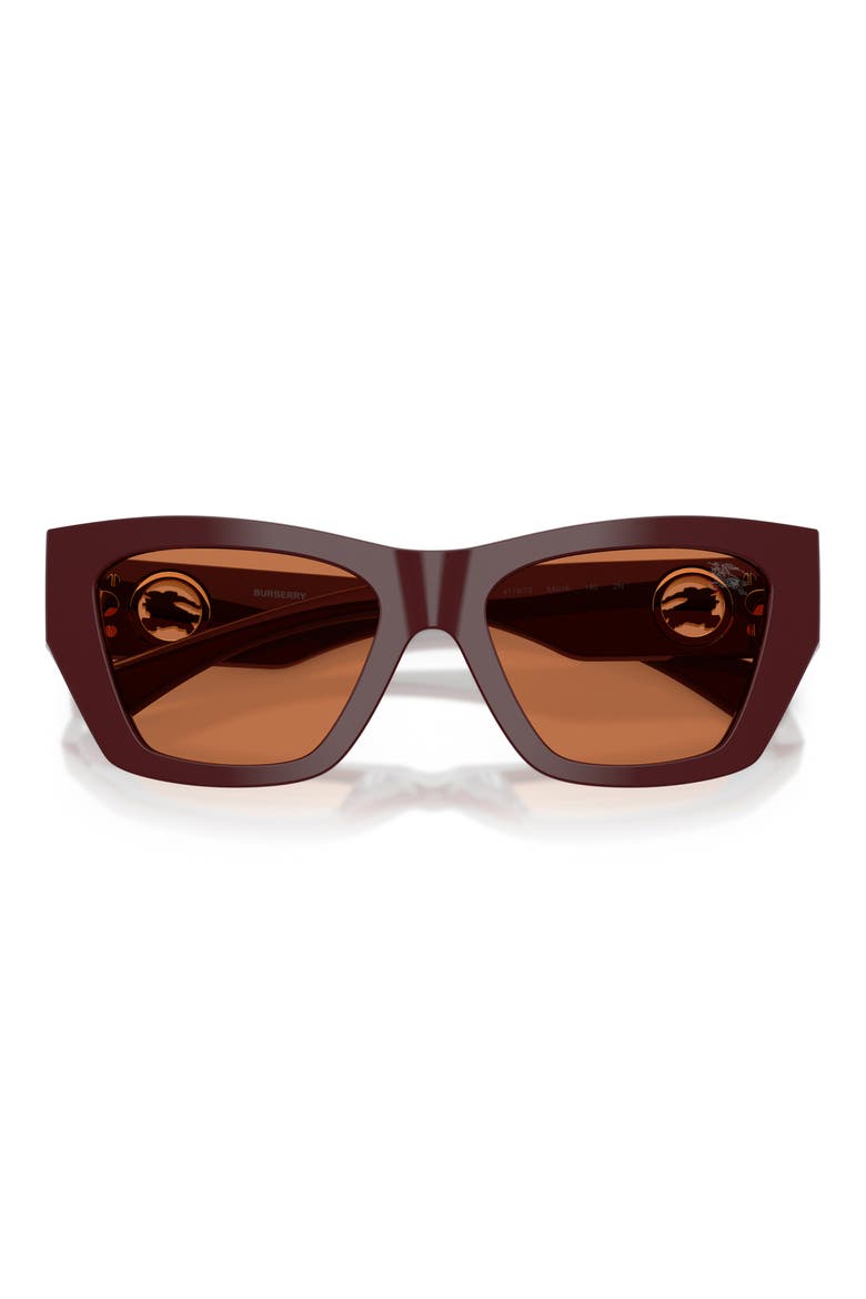 54mm Cat Eye Sunglasses, Alternate, color, BORDEAUX / BROWN