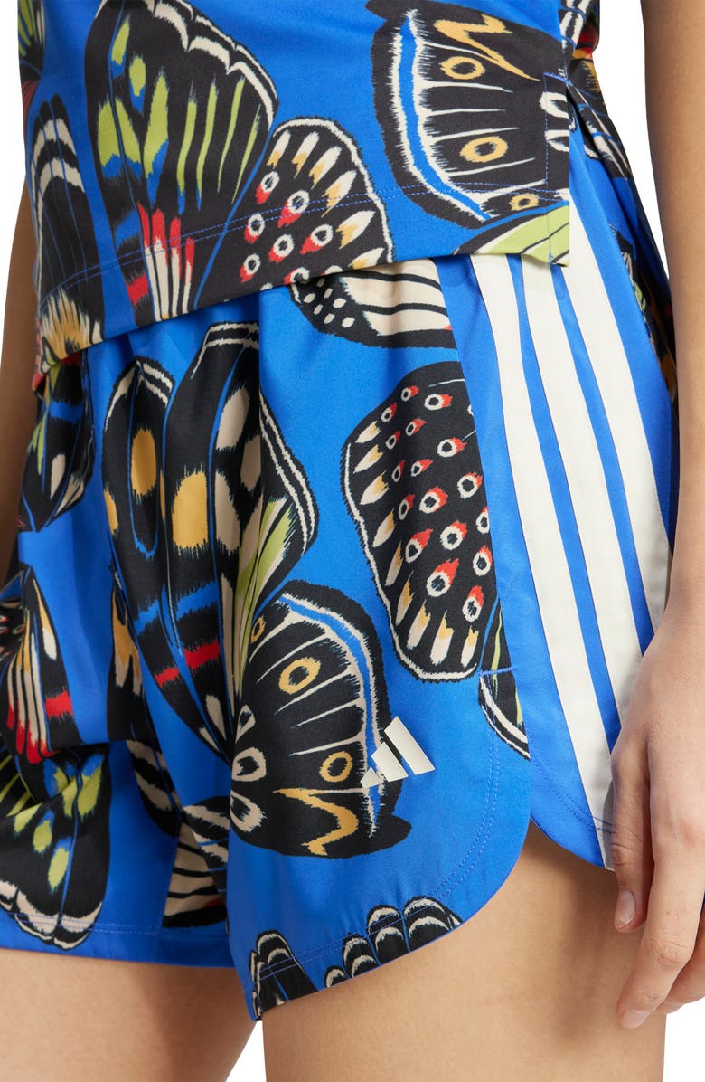 ADIDAS X FARM RIO x FARM Rio Butterfly Print Shorts, Alternate, color, Black/Hirb