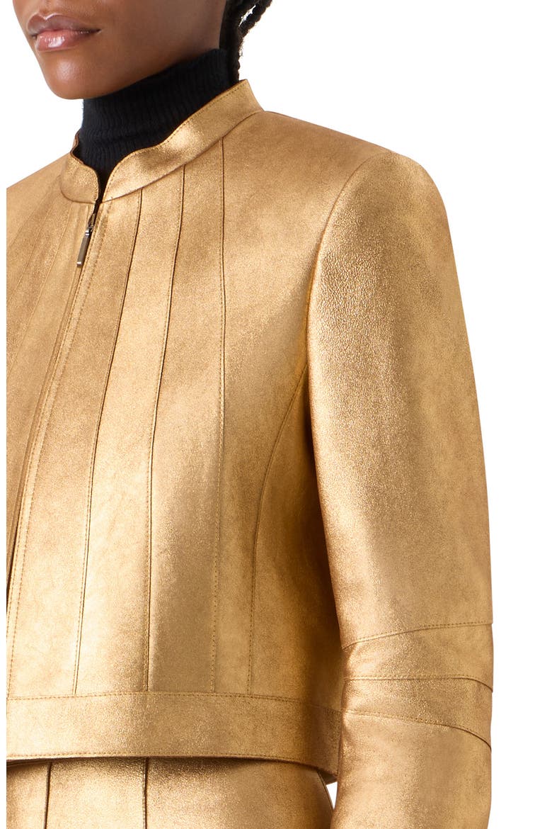 Klaus Leather Jacket, Alternate, color, GOLD