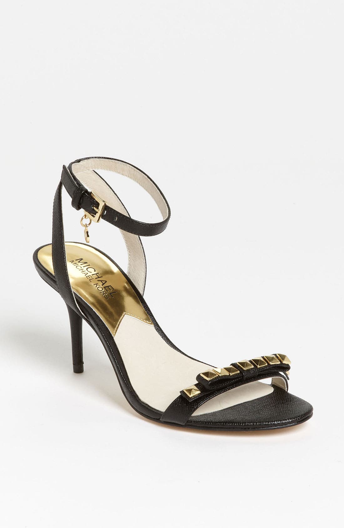 'Livvy' Sandal, Main, color, BLACK